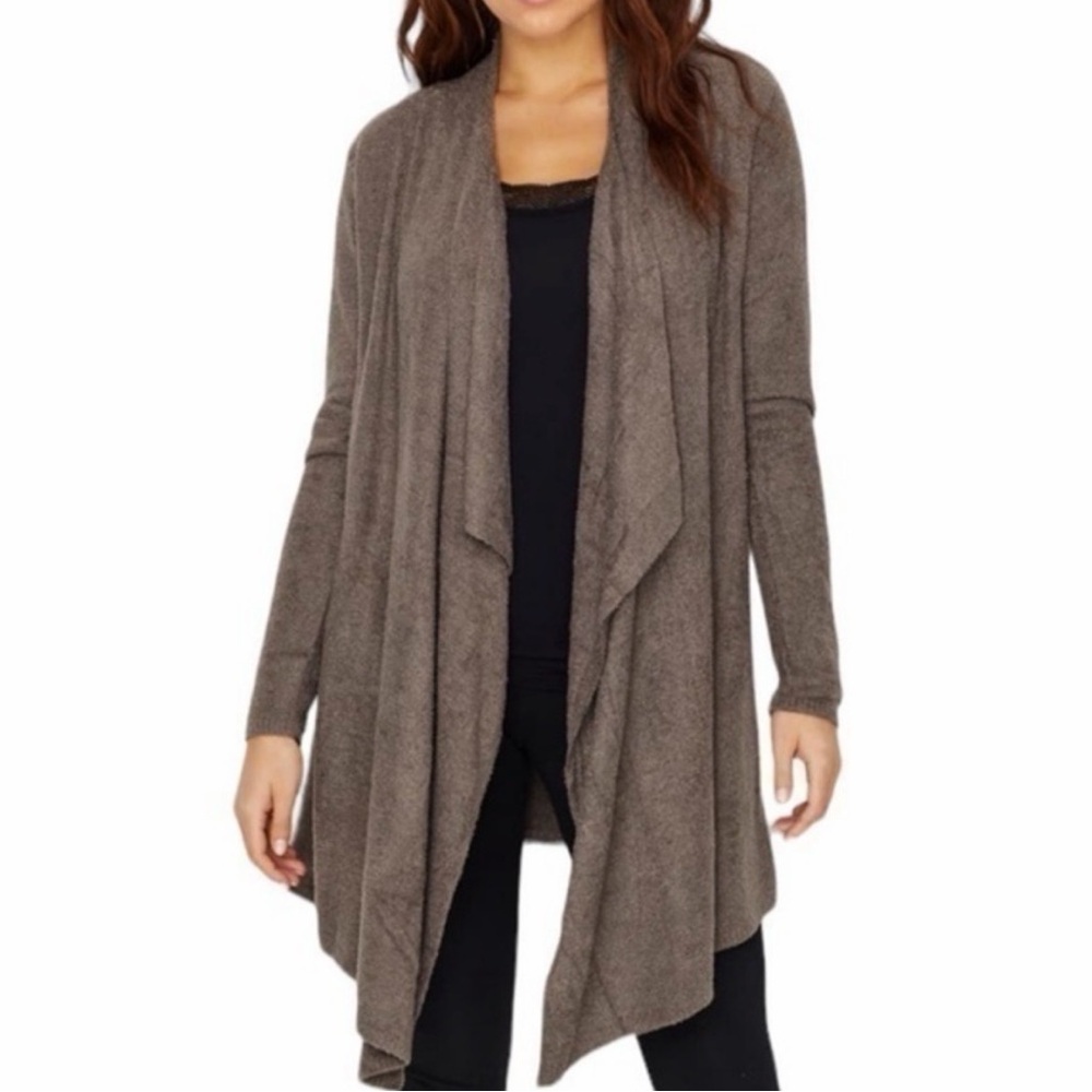 Barefoot Dreams Women's Draped Cardigan - Calypso Brown size S/M